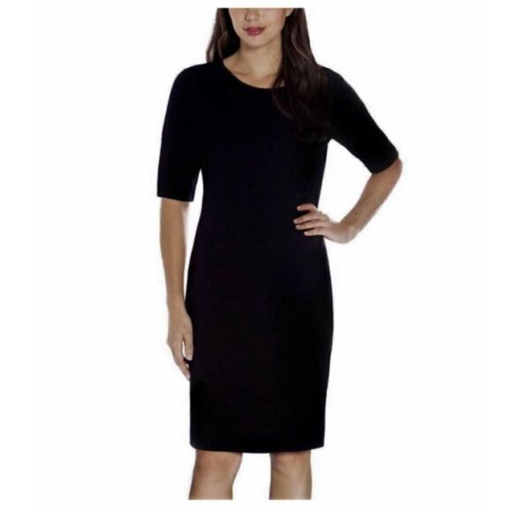 NWT Womens Mario Serrano Black Textured Bodycon Dress - Sz S - Picture 1 of 2